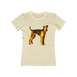 Airedale Terrier 'Lucy' Women's Slim Fitted  Ringspun Cotton T-Shirt