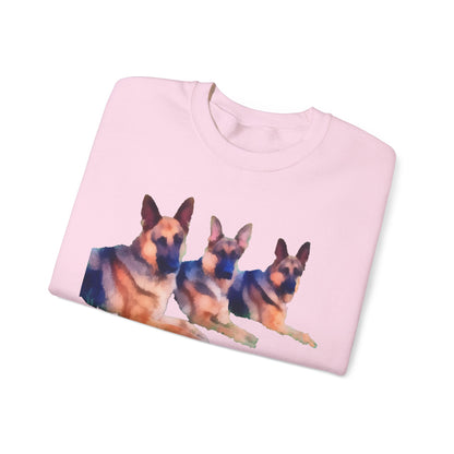 German Shepherd Trio Unisex 50/50 Crewneck Sweatshirt