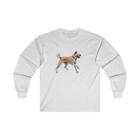 Korean Jindo Unisex Classic Cotton Long Sleeve Tee