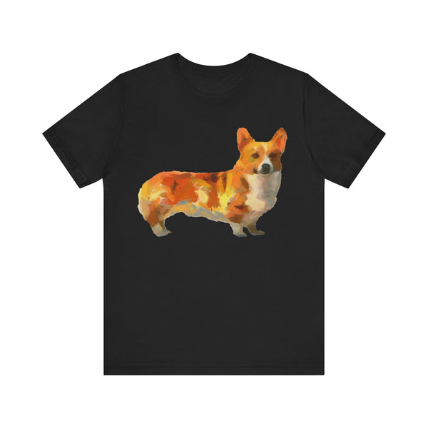 Exquisite Pembroke Welsh Corgi Artistic Painting Unisex Jersey Short Sleeve Tee