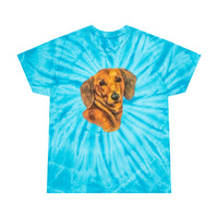 Dachshund 'Doxie 1' Unisex Cotton Tie-Dye Tee, Cyclone