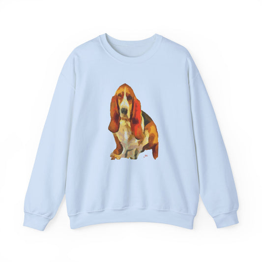 Basset Hound 'Lautrec' Unisex Crewneck Sweatshirt