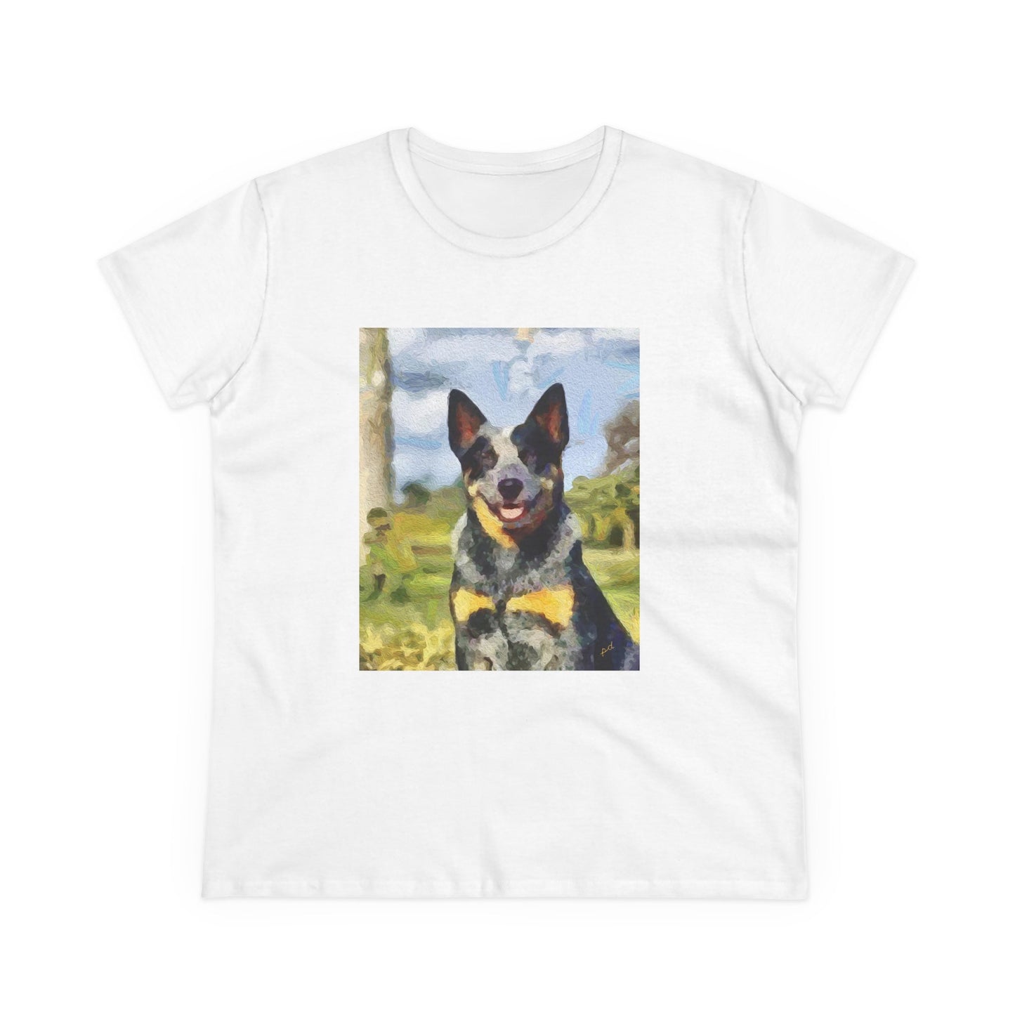 Blue Heeler - Australian Cattle Dog 'Bailey' Women's Midweight Cotton Tee