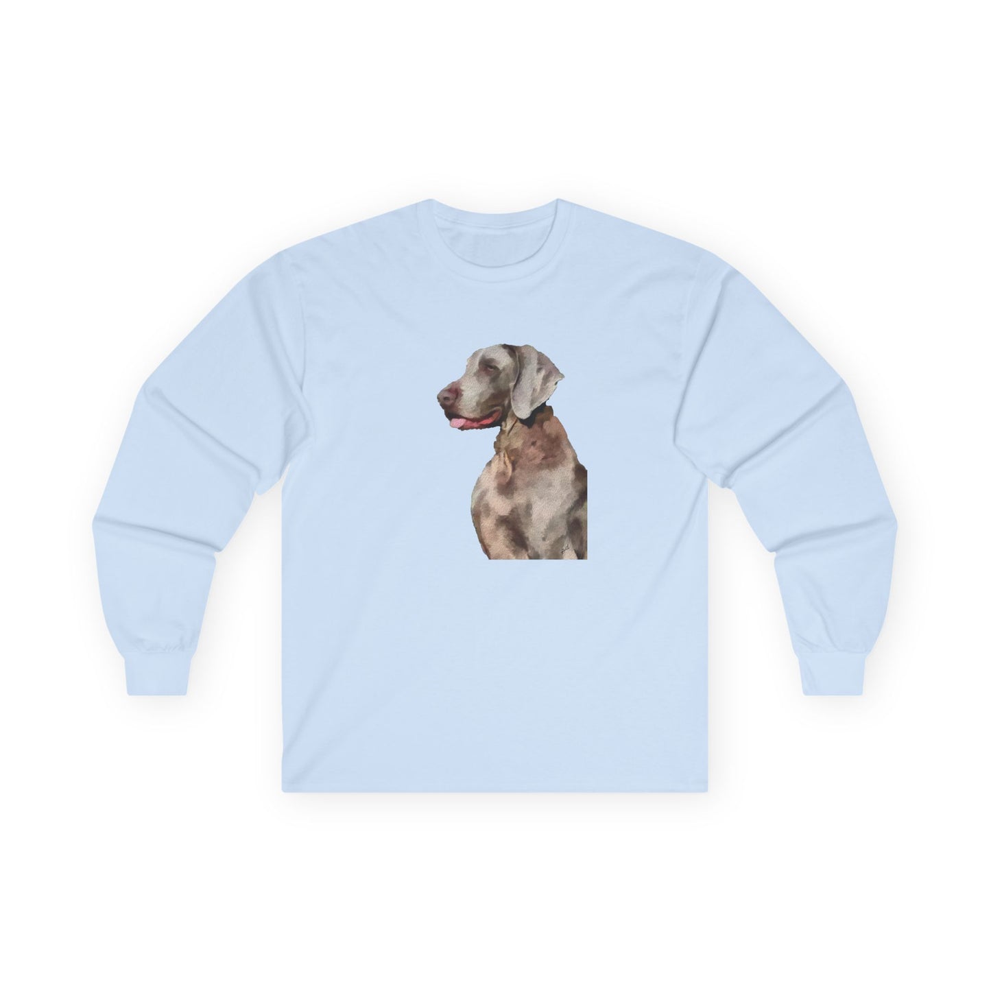 Weimaraner 'Rocky' Unisex Cotton Long Sleeve Tee