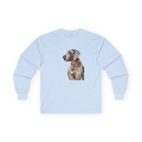 Weimaraner 'Rocky' Unisex Cotton Long Sleeve Tee