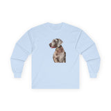 Weimaraner 'Rocky' Unisex Cotton Long Sleeve Tee
