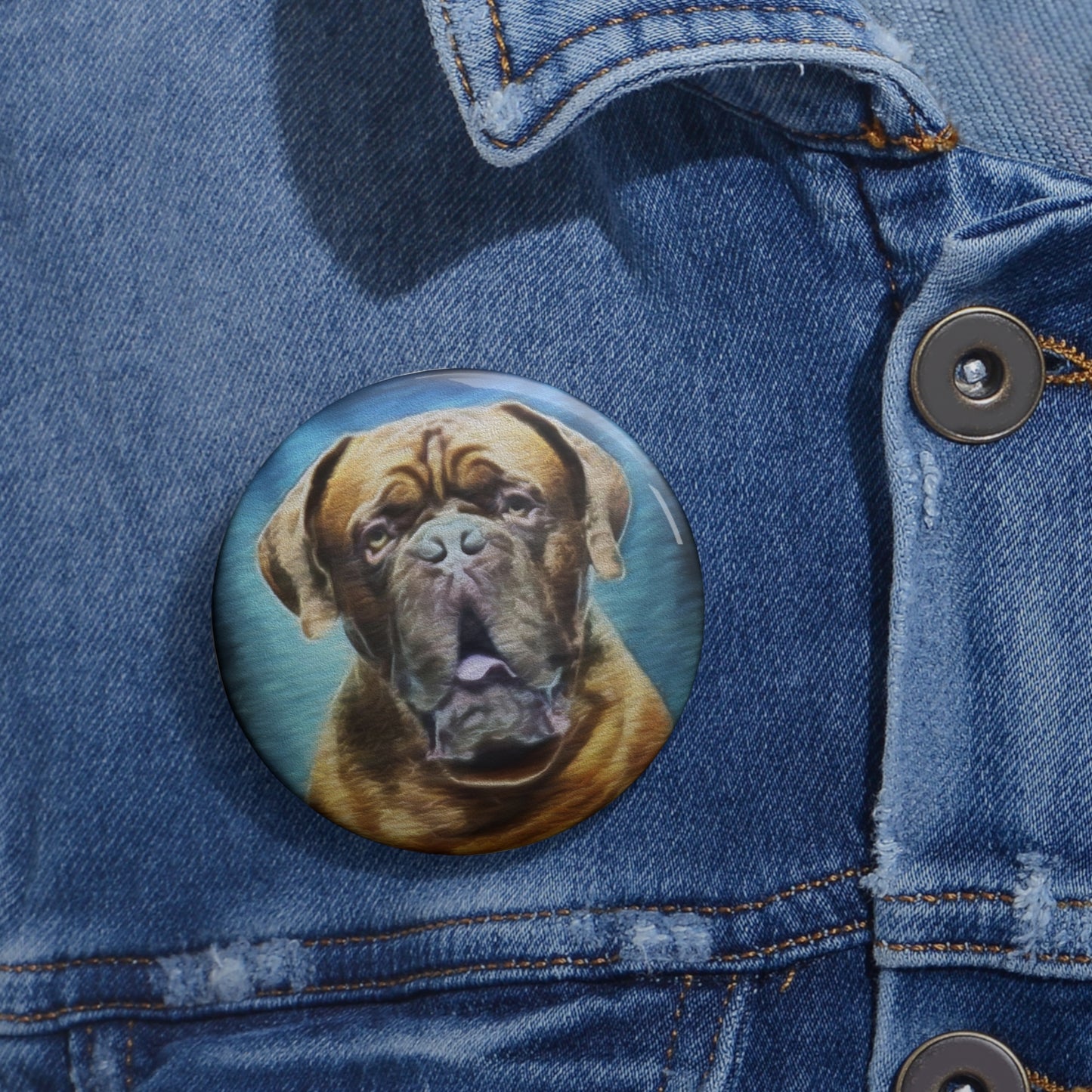 Dogue de Bordeaux Metal Pinback Button