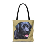 Black Labrador Retriever - Spun Polyester Tote Bag - 3 Sizes