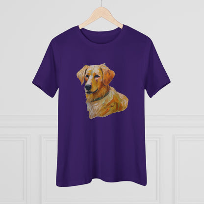 Golden Retriever Puppy Women's Relaxed Fit Cotton Tee