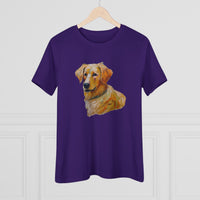 Golden Retriever Puppy Women's Relaxed Fit Cotton Tee