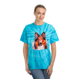 Collie - Rough Coated Unisex Tie-Dye Tee, Cyclone