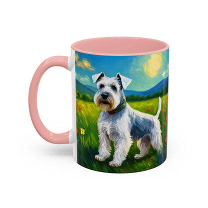 White Schnauzer Accent Coffee Mug - 2 Sizes