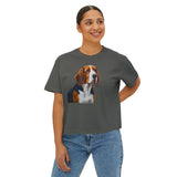 American English Coonhound Women's Oversized Boxy Tee