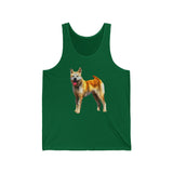 Akita Unisex Jersey Tank Top - Artistry Meets Comfort