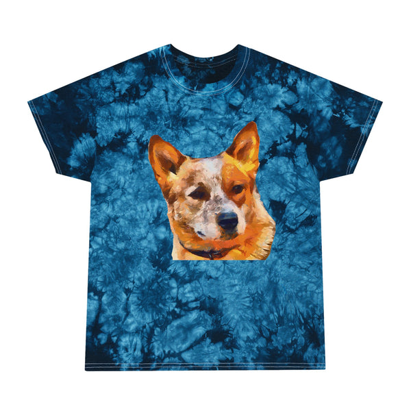 Red Heeler - Australian Cattle Dog Unisex Cotton Tie-Dye Tee