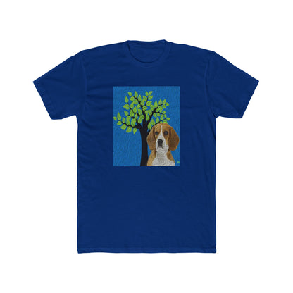 Beagle 'Hopper' Men's Fitted Cotton Crew Tee