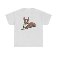 Boston Terrier - Brown & White  Unisex Heavy Cotton Tee