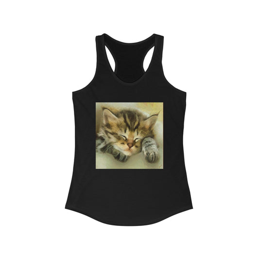 Sleepy Brucie the Cat - Women's Racerback Tank