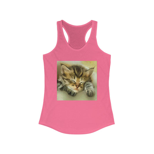Sleepy Brucie the Cat - Women's Racerback Tank