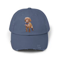 Vizsla Augie Test Unisex Distressed Cap