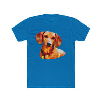 Dachshund 'Daisy' Men's Fitted Cotton Crew Tee