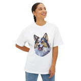 Alaskan Klee Kai Unisex Oversized Ringspun Cotton Boxy T-shirt