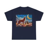 Coyotes in Moonlight Unisex Heavy Cotton Tee