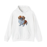 Pekingese Puppy Unisex 50/50 Hooded Sweatshirt