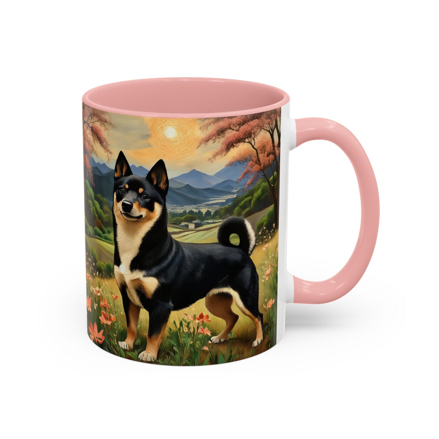 Black and Tan Shiba Inu Ceramic Accent Coffee Mug