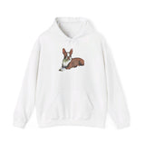 Boston Terrier - Brown & White - Unisex 50/50 Hooded Sweatshirt