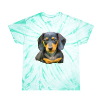 Dachshund 'Doxie 2' Unisex Cotton Tie-Dye Tee, Cyclone