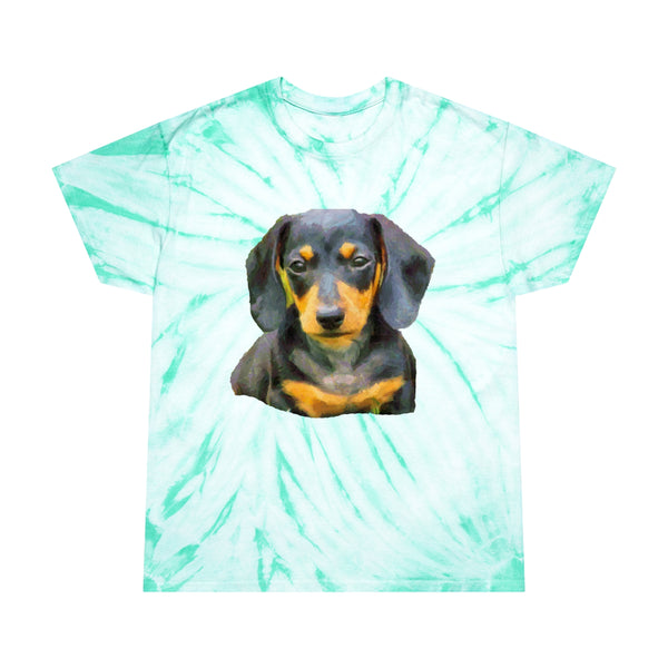 Dachshund 'Doxie 2' Unisex Cotton Tie-Dye Tee, Cyclone