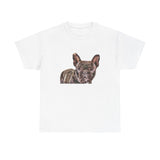 "Fashionable French Bulldog 'Shannel' Unisex Heavy Cotton Tee"