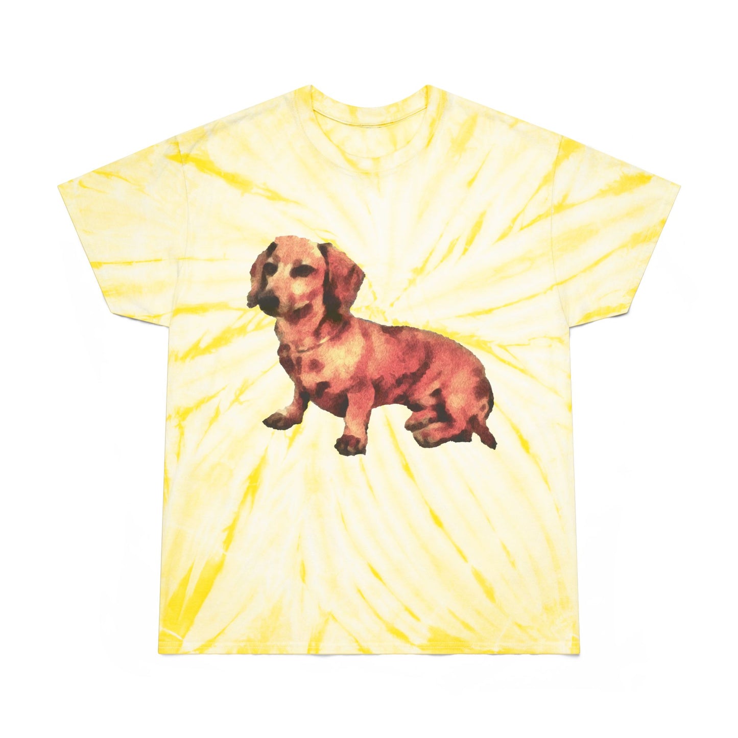 Dachshund 'Simone' Unisex Cotton Tie-Dye Tee, Cyclone