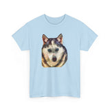 Siberian Husky 'Sacha' Unisex Heavy Cotton Tee