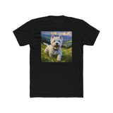 Westie Adventure Men's Cotton Crew Tee