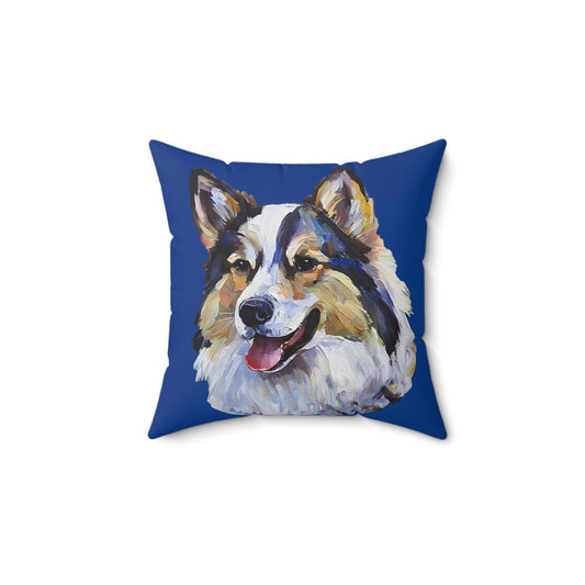 Alaskan Klee Kai Spun Polyester Elegance Throw Pillow