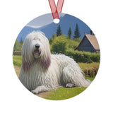 Komondor Christmas Tree  Metal Ornaments