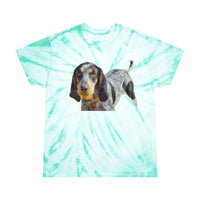 Blue Tick Coonhound Unisex Cotton Tie-Dye Tee, Cyclone