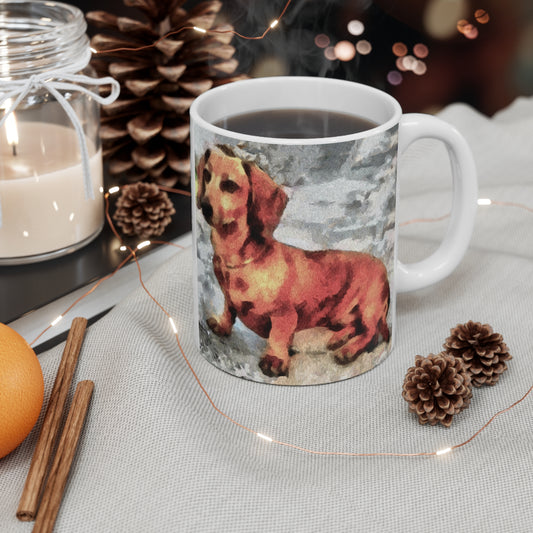 Dachshund 'Simone' Ceramic Mug 11oz