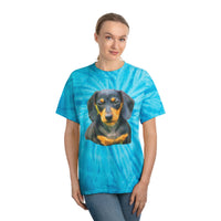 Dachshund 'Doxie 2' Unisex Cotton Tie-Dye Tee, Cyclone