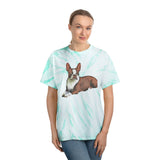 Boston Terrier 'Seely' Unisex Cotton Tie-Dye Tee, Cyclone