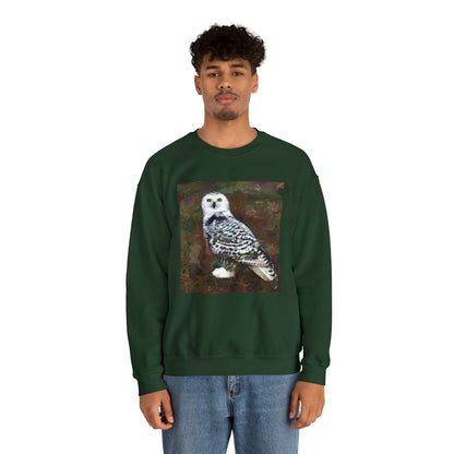 Snowy White Owl Unisex 50/50 Crewneck Sweatshirt