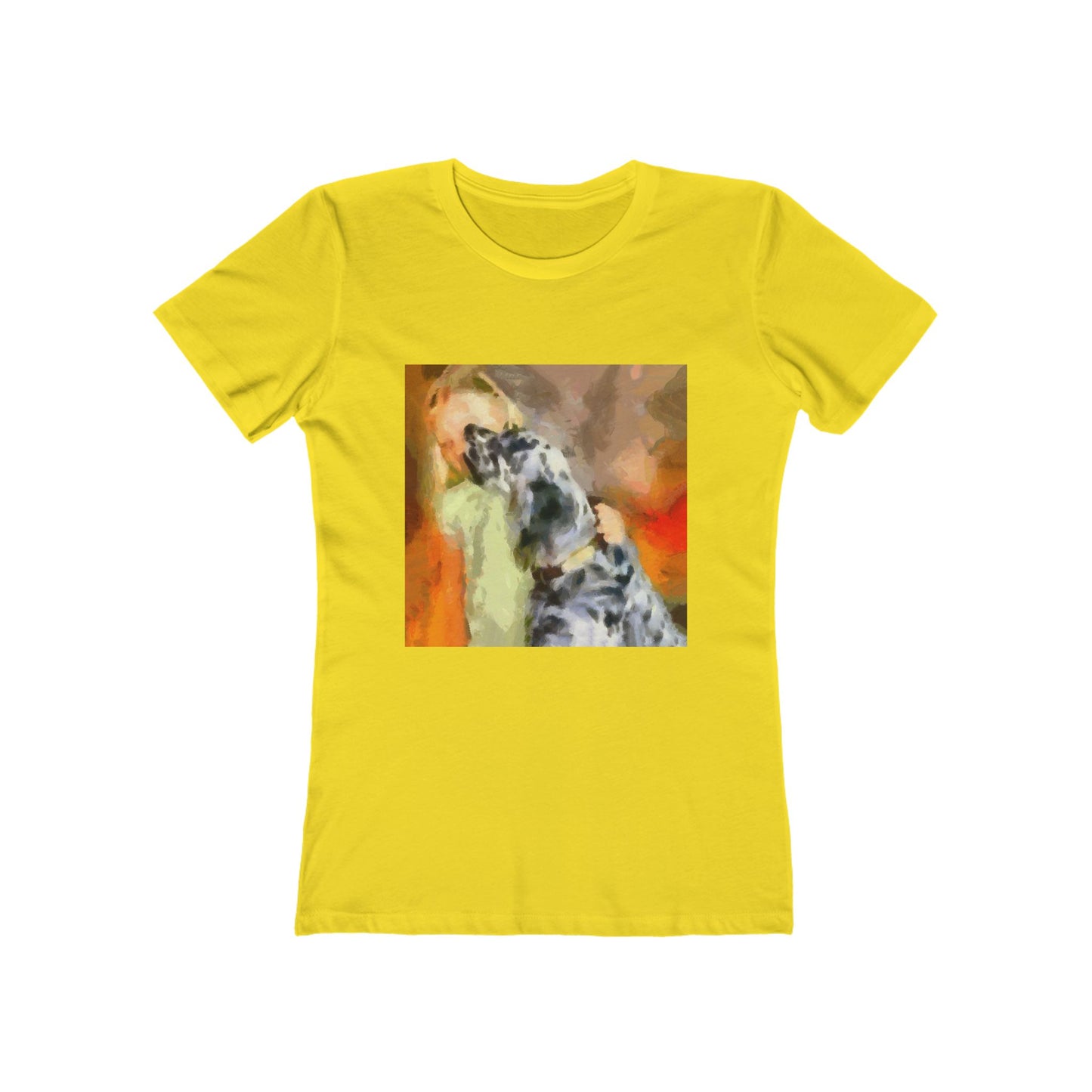 English Setter & Child Women's Slim Fit T-Shirt
