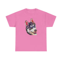 Siberian Husky 'Iditarod' Unisex Heavy Cotton Tee