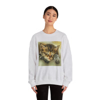 Sleepy Brucie the Cat - Unisex 50/50 Crewneck Sweatshirt