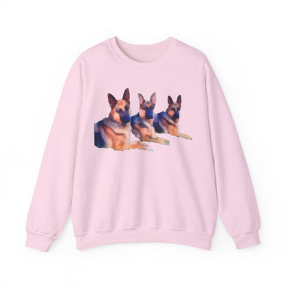 German Shepherd Trio Unisex 50/50 Crewneck Sweatshirt