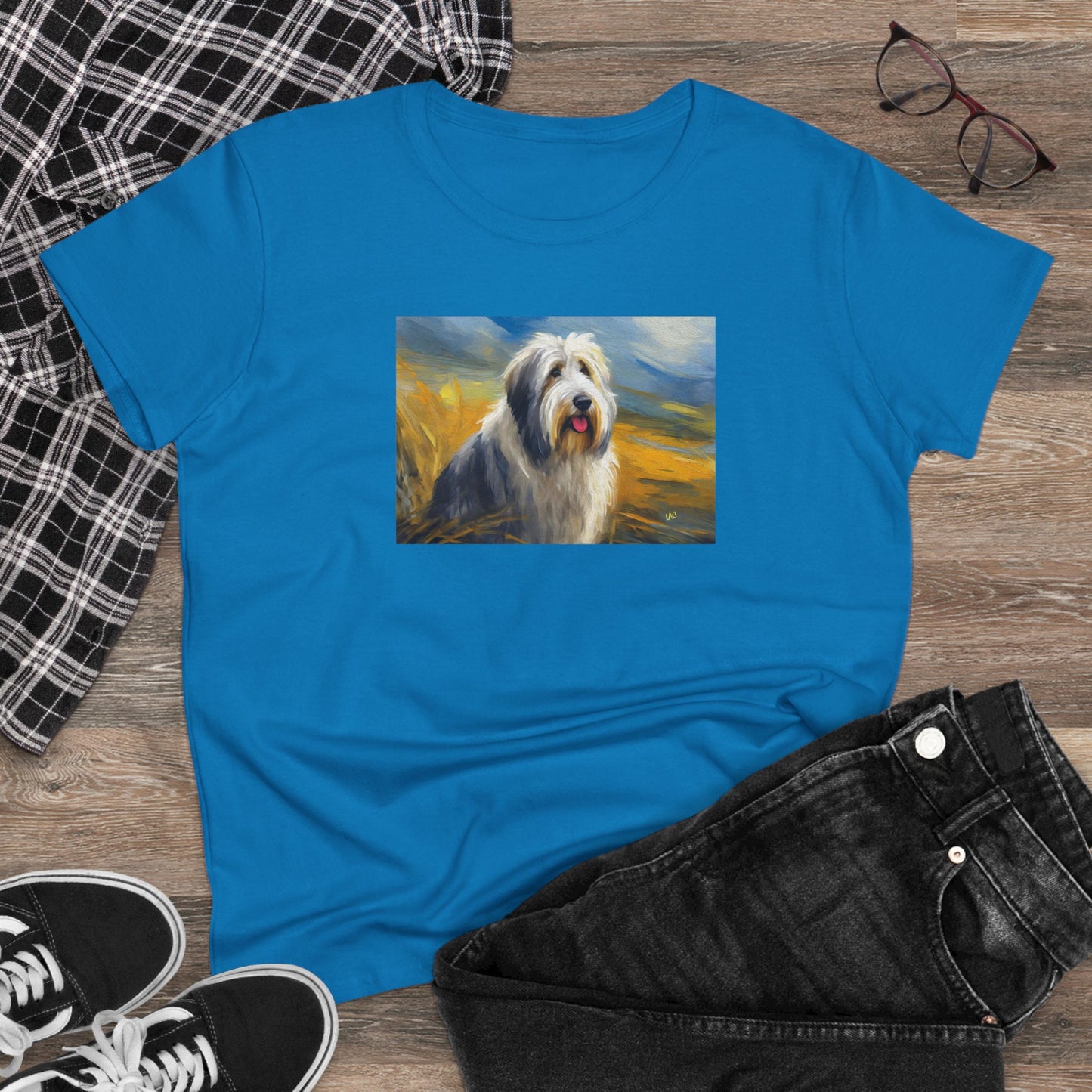 Old English Sheepdog Women's Midweight Cotton Tee