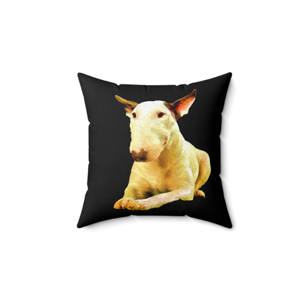 English Bull Terrier Spun Polyester Throw Pillow