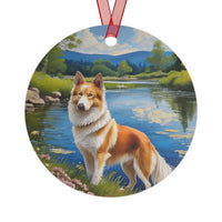 Norrbottenspets Christmas Tree  Metal Ornaments